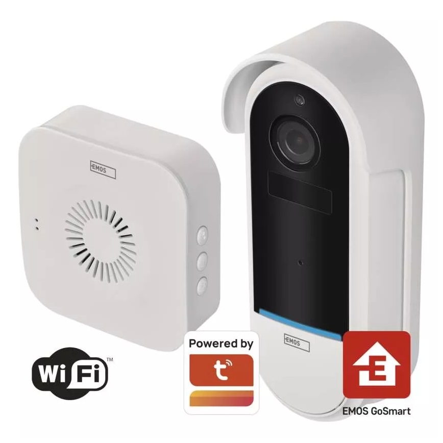 Беспроводной дверной видеозвонок с датчиком движения GoSmart 5V 3xAA IP65 Wi-Fi Tuya