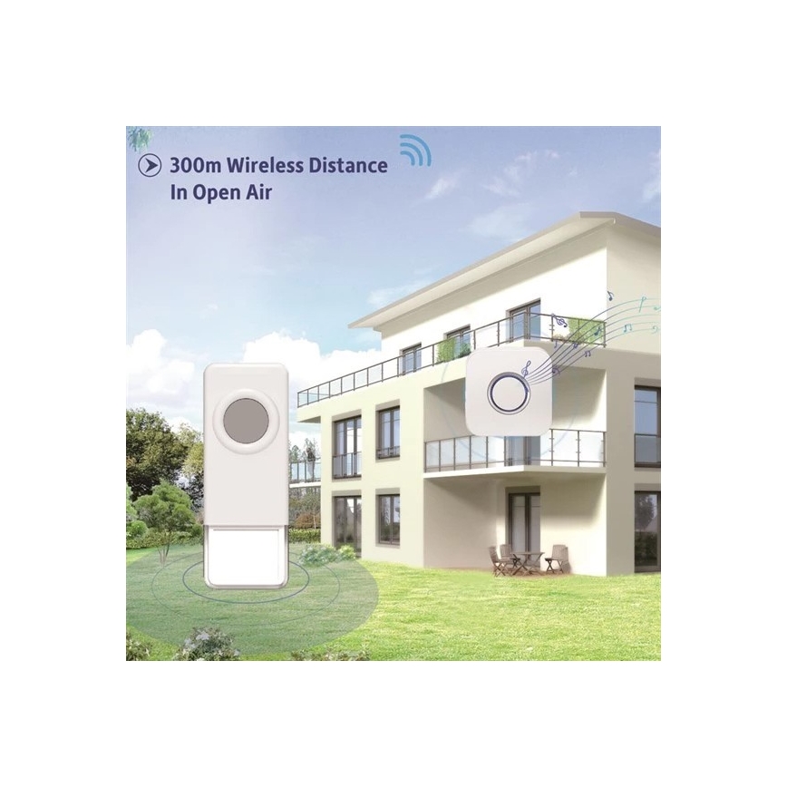 Беспроводной дверной звонок 3xAAA IP55 черный