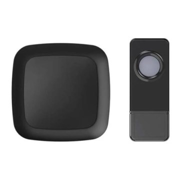 Беспроводной дверной звонок в розетку 230V/1xA23 IP55 черный
