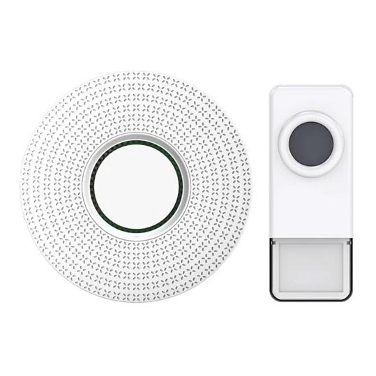Беспроводной дверной звонок в розетку 230V IP55 белый