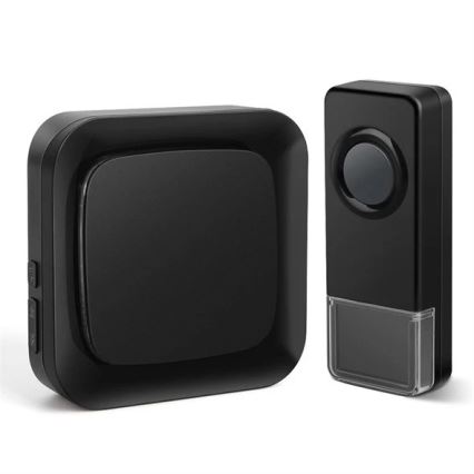Беспроводной дверной звонок в розетку 230V IP55 черный