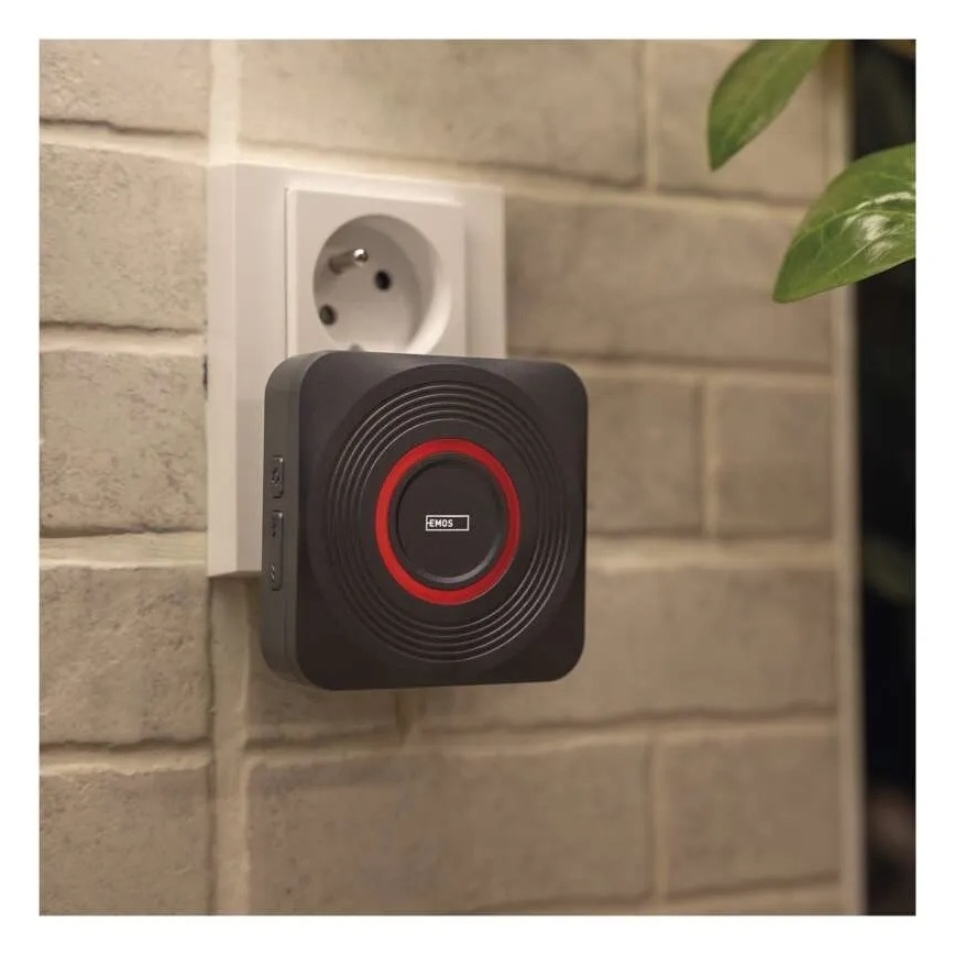 Беспроводной дверной звонок в розетку GoSmart 230V + 1xCR2032, серый, Wi-Fi