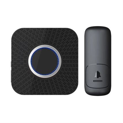 Беспроводной дверной звонок в розетку кинетический 230V черный