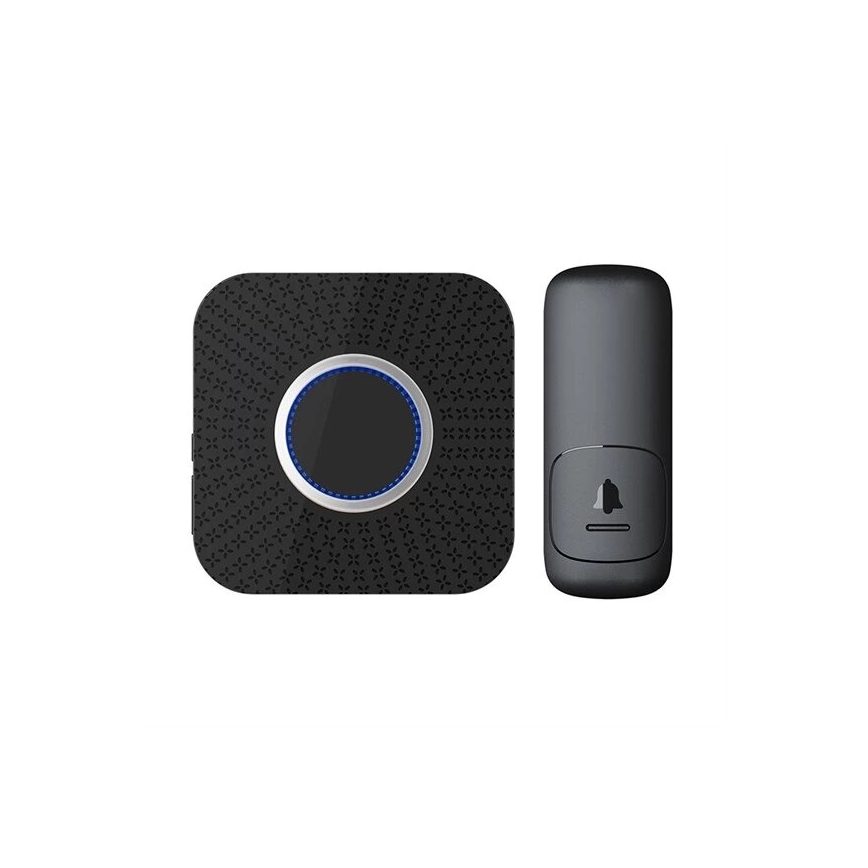 Беспроводной дверной звонок в розетку кинетический 230V черный