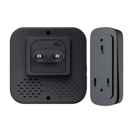 Беспроводной дверной звонок в розетку кинетический 230V черный