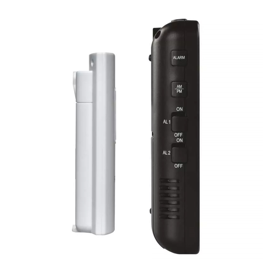 Бездротова метеостанція з будильником 3xAA + 2xAAA чорний