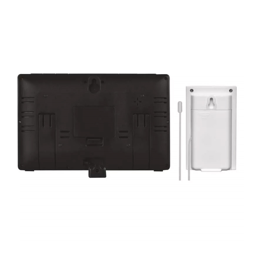 Бездротова метеостанція з будильником 5V/3xAAA + 2xAAA чорний