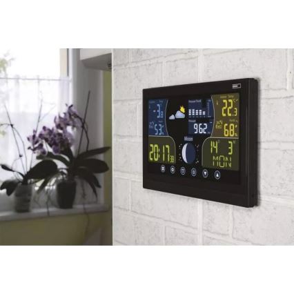 Бездротова метеостанція з будильником 3xAAA/5V + 2xAAA чорний