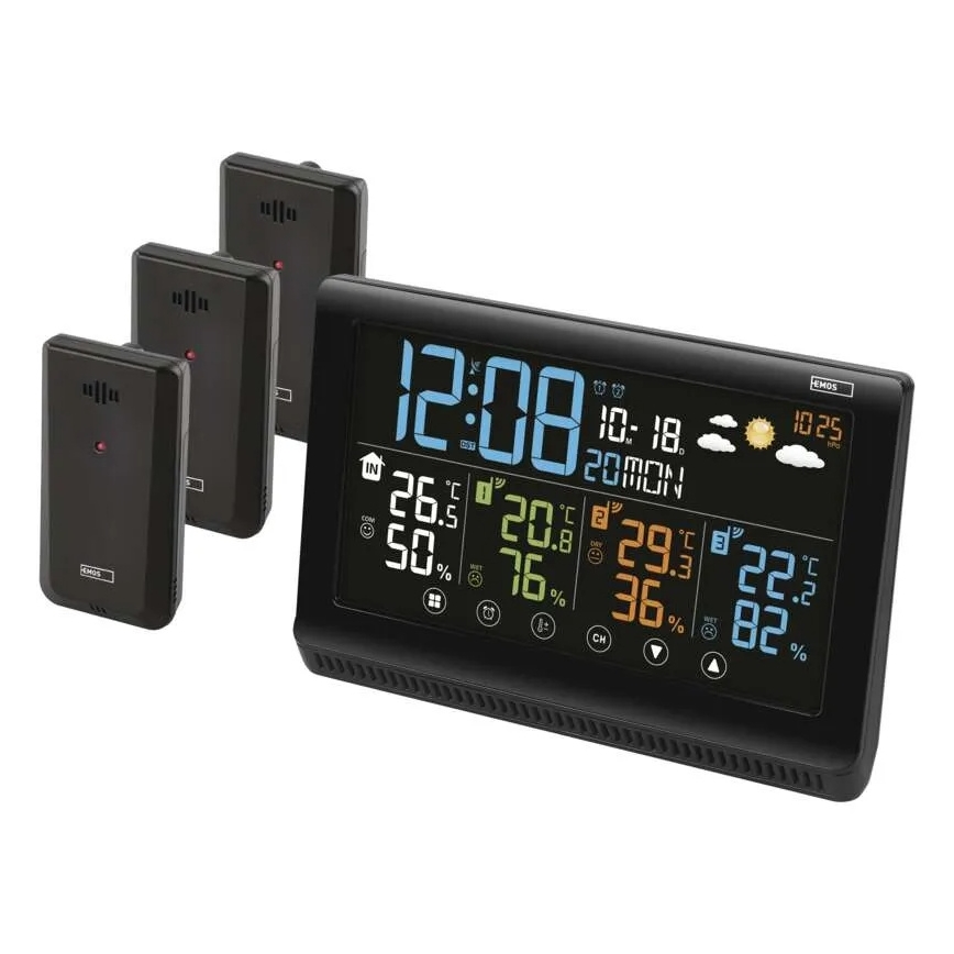 Бездротова метеостанція з трьома датчиками 5V/3xAAA + 2xAAA
