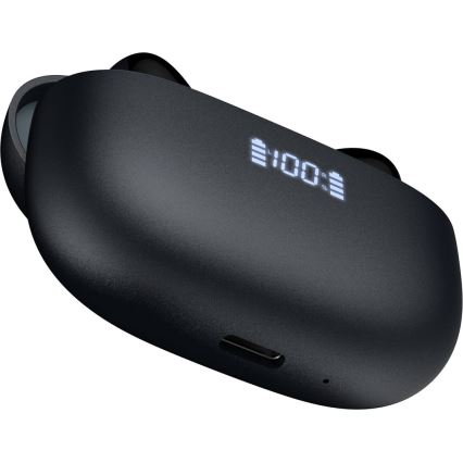 Бездротові навушники з ANC+ENC 300 мАг + 2x 40 мАг чорного кольору