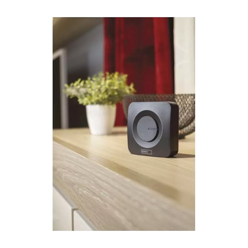 Бездротовий акумуляторний дверний дзвінок 3xAAA IP56 чорний