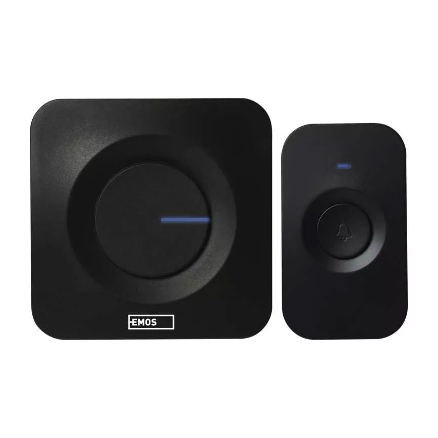 Бездротовий акумуляторний дверний дзвінок 3xAAA IP56 чорний