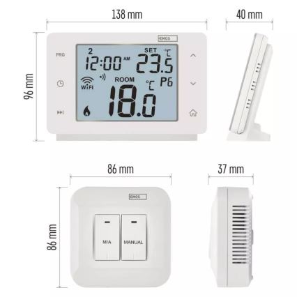 Бездротовий цифровий термостат GoSmart 230V/16A Wi-FI Tuya
