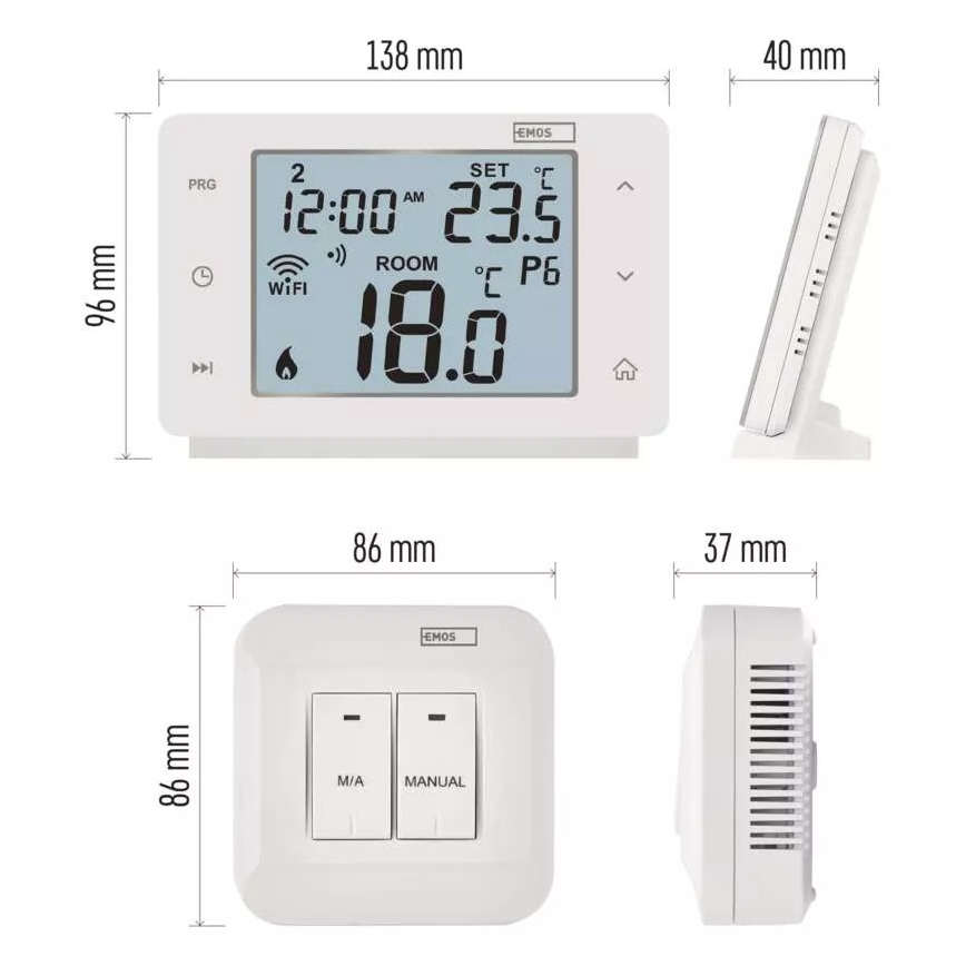 Бездротовий цифровий термостат GoSmart 230V/16A Wi-FI Tuya