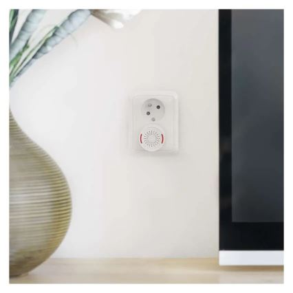 Бездротовий дверний дзвінок для розетки 230 В + 1×CR2032 білий