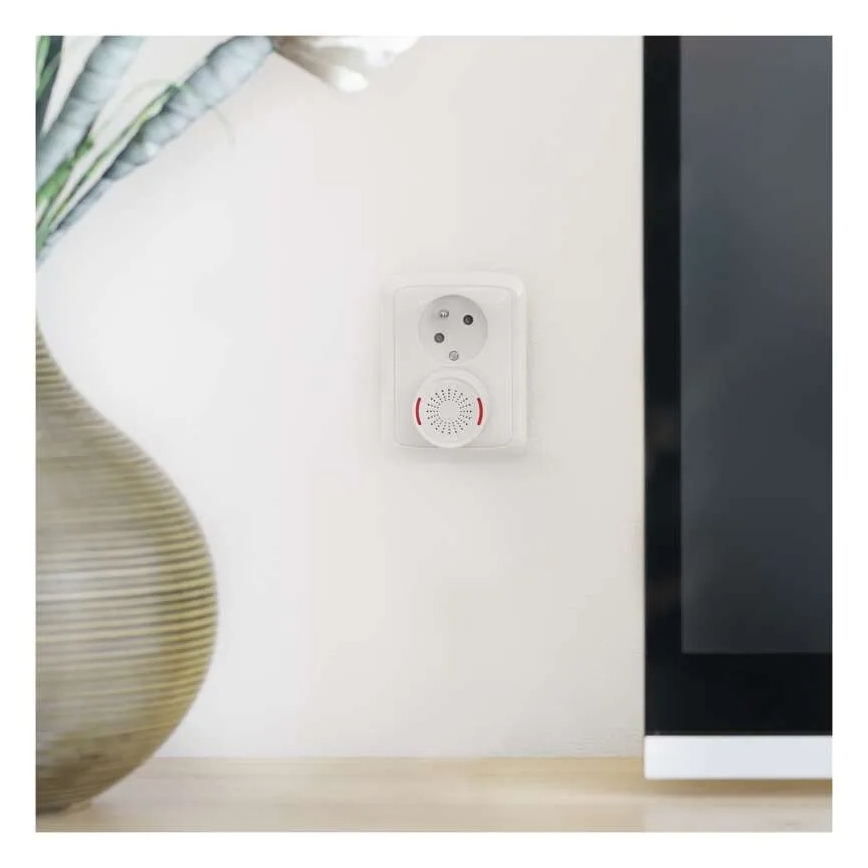 Бездротовий дверний дзвінок для розетки 230 В + 1×CR2032 білий