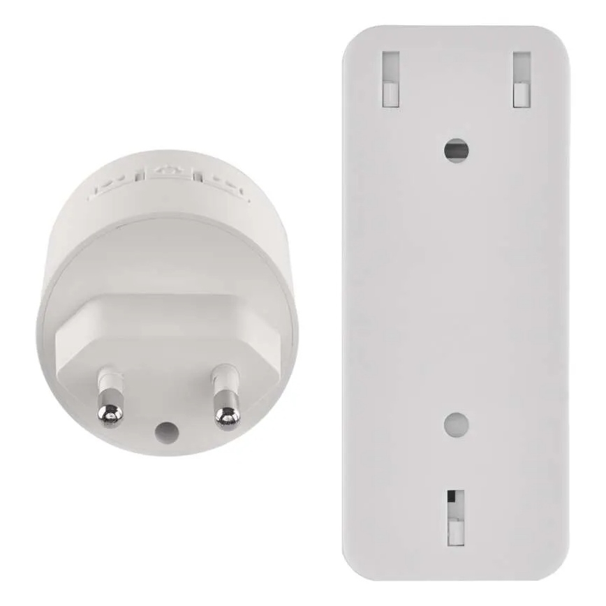 Бездротовий дверний дзвінок для розетки 230 В + 1×CR2032 білий