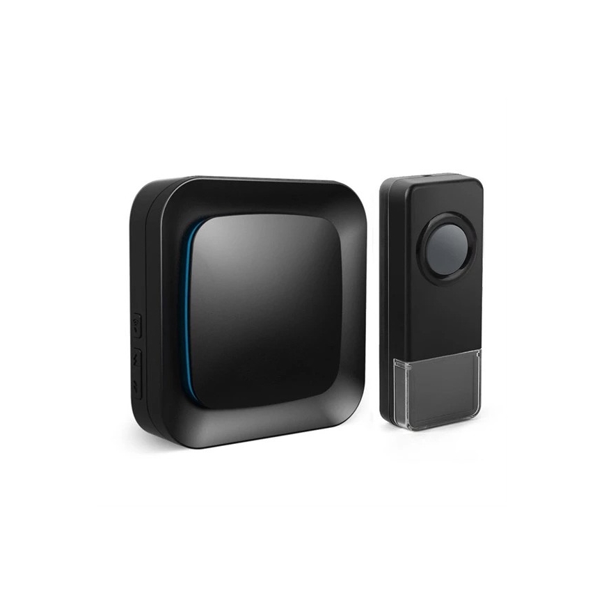 Бездротовий дверний дзвінок в розетку 230V/1xA23 IP55 чорний