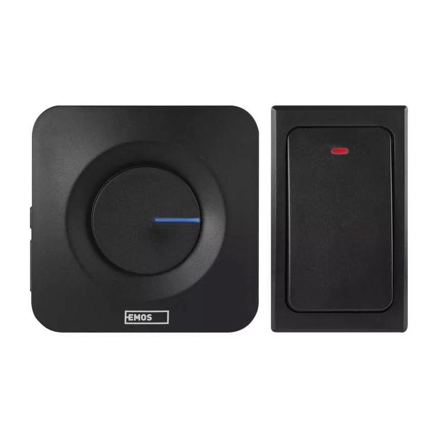 Бездротовий дверний дзвінок в розетку 230V IP44 чорний