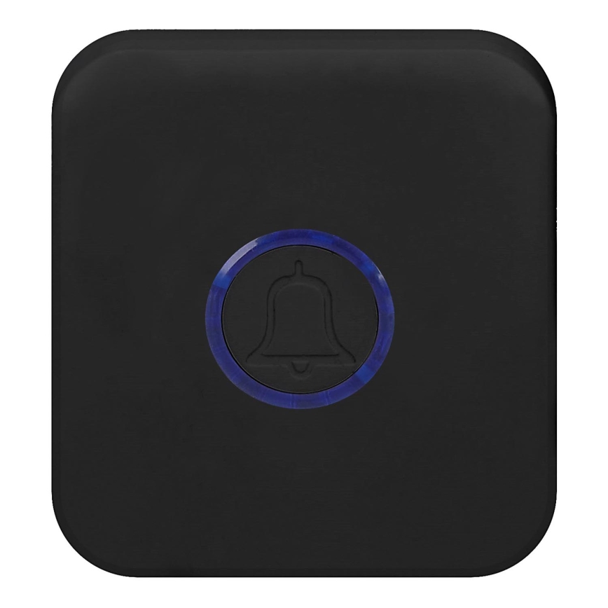 Бездротовий дверний дзвінок в розетку 230V IP56 чорний