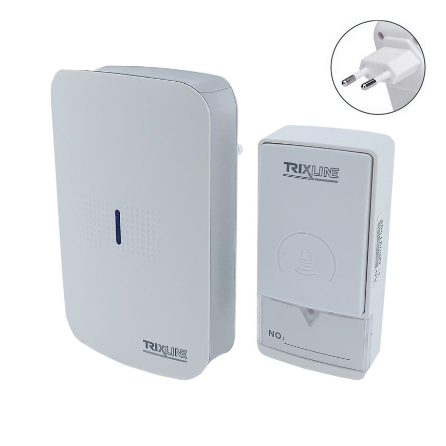 Бездротовий дверний дзвінок в розетку PIEZO BELL 230V + 1x23A IP40 білий