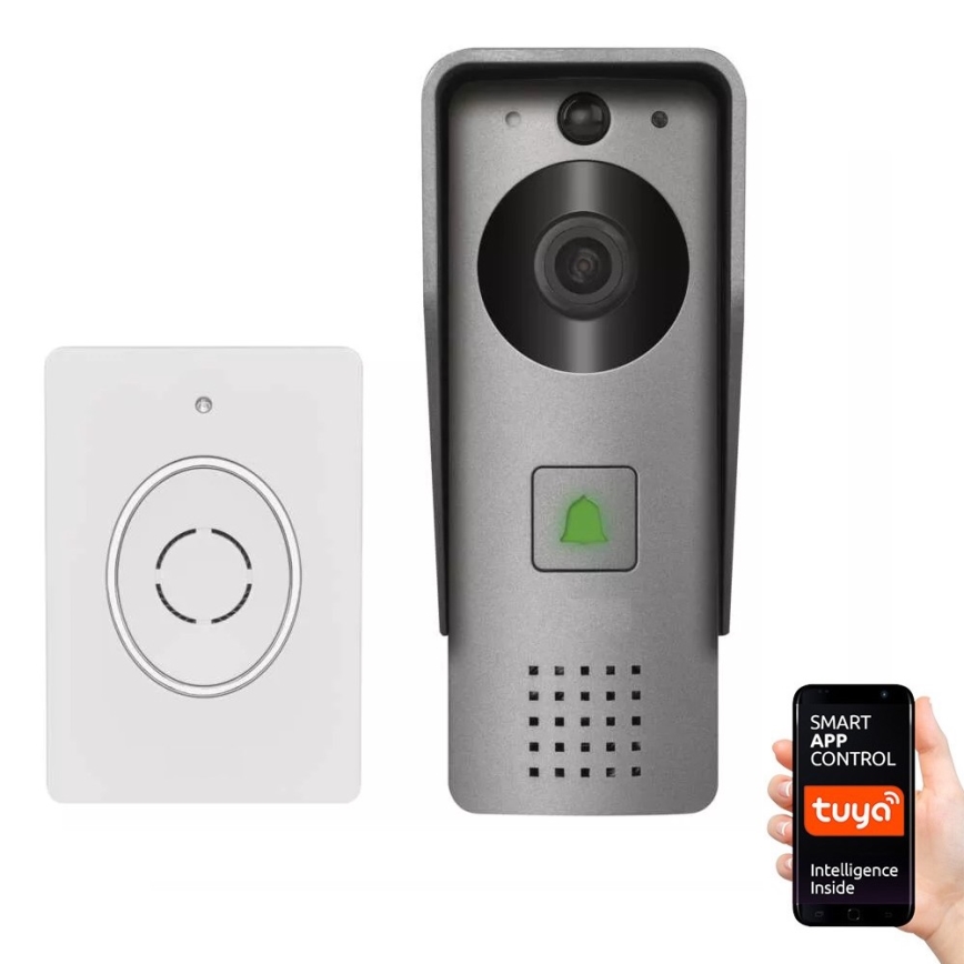 Бездротовий дверний відеодзвінок з датчиком руху GoSmart 12V 3xAA IP44 Wi-Fi Tuya