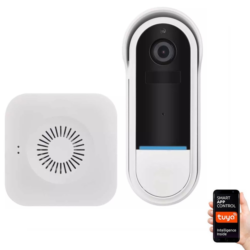 Бездротовий дверний відеодзвінок з датчиком руху GoSmart 5V 3xAA IP65 Wi-Fi Tuya