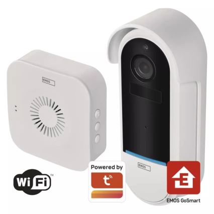 Бездротовий дверний відеодзвінок з датчиком руху GoSmart 5V 3xAA IP65 Wi-Fi Tuya