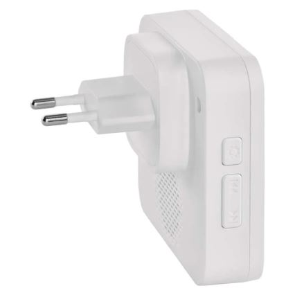 Бездротовий дзвінок у розетку GoSmart 230V + 1xCR2032 білий Wi-Fi