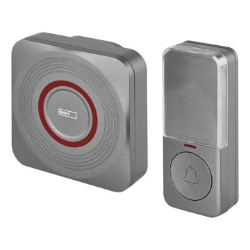 Бездротовий дзвінок у розетку GoSmart 230V + 1xCR2032 сірий Wi-Fi