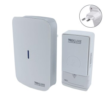 Бездротовий дзвінок у розетку PIEZO BELL 230В + 1x23A IP40 білий