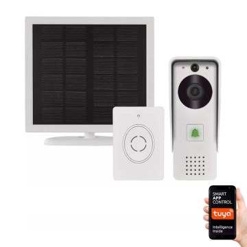 Бездротовий відеодзвінок з сонячною панеллю GoSmart 4400 мАг 3xAA IP44 Wi-Fi Tuya