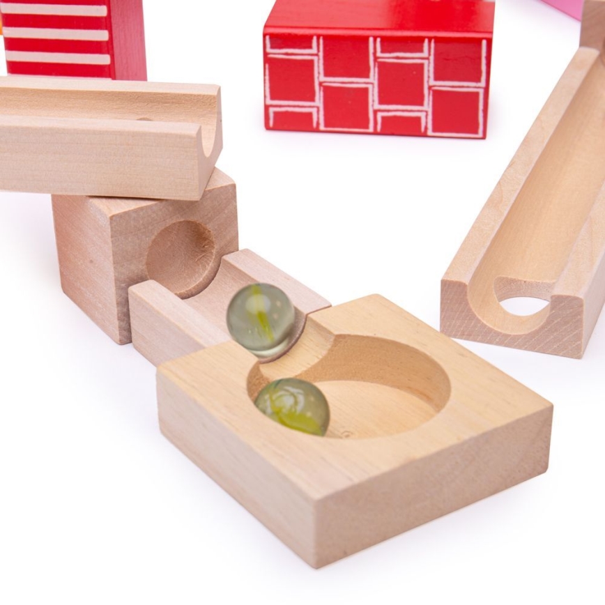 Bigjigs Toys - Деревянный конструктор-лабиринт разноцветный