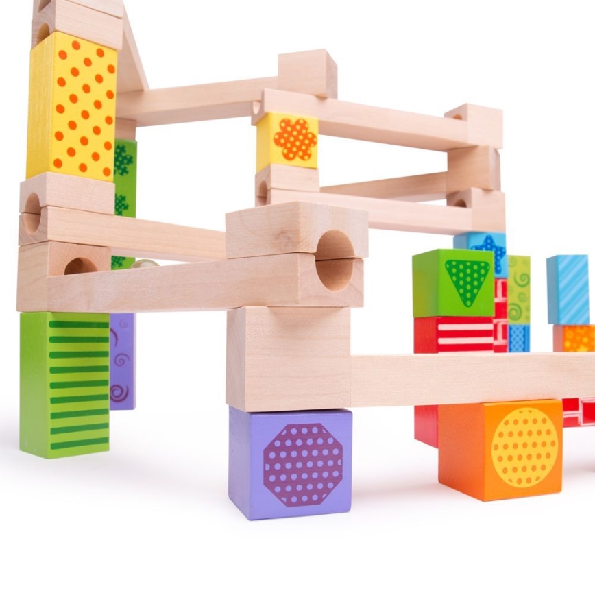 Bigjigs Toys - Деревянный конструктор-лабиринт разноцветный