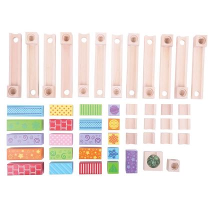 Bigjigs Toys - Деревянный конструктор-лабиринт разноцветный
