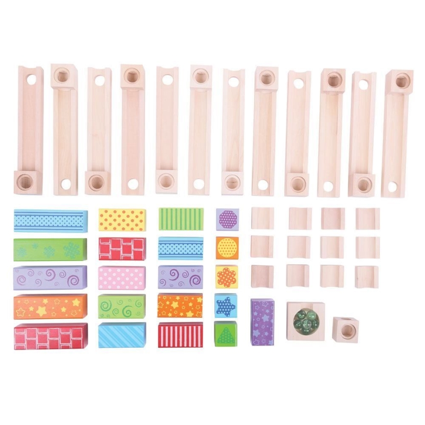 Bigjigs Toys - Деревянный конструктор-лабиринт разноцветный
