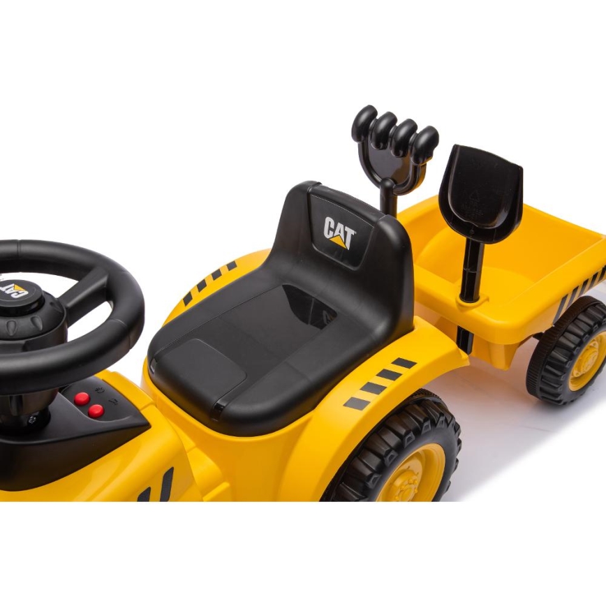 Біговел трактор CAT 2xAA жовтий/чорний
