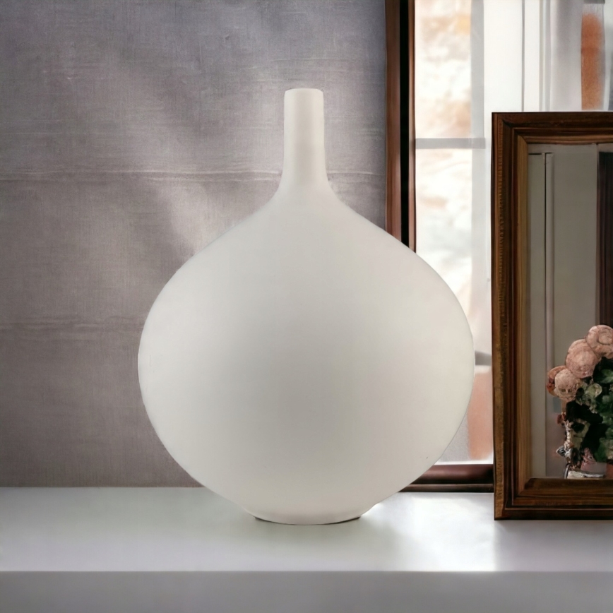 Біла керамічна ваза, 24 см