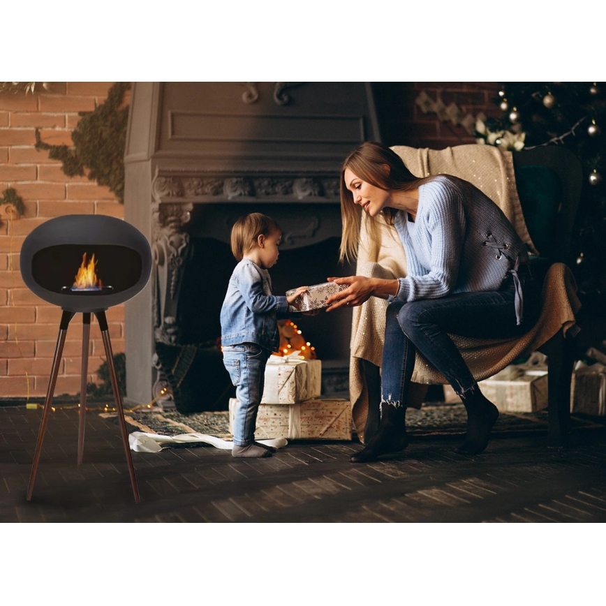 Біо-камін TOKIO 45x100 см 2 кВт чорний