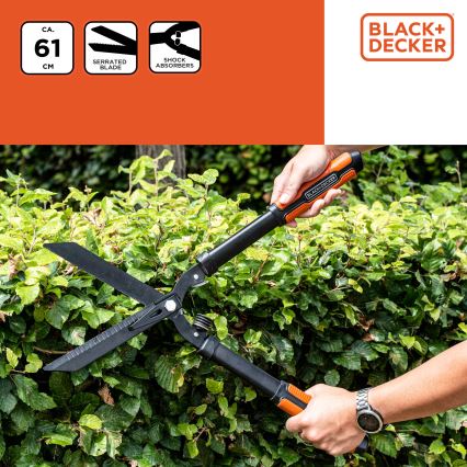 BLACK+DECKER - Ножиці для живоплоту 610 мм