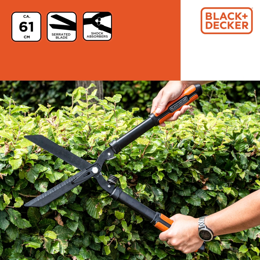 BLACK+DECKER - Ножиці для живоплоту 610 мм