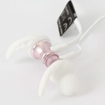Bluetooth навушники з мікрофоном та програвачем MicroSD білий/рожевий