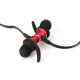 Bluetooth навушники з мікрофоном та програвачем MicroSD чорний/червоний