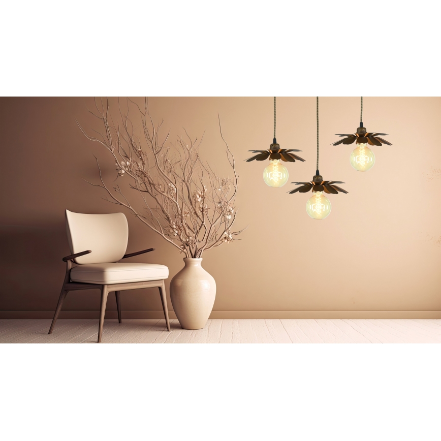 Bohemia-Design - Бронзова підвісна люстра на тросі 1xE27/60W/230V