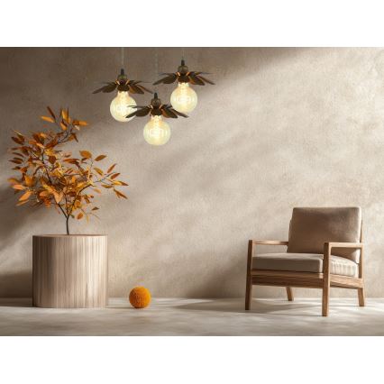 Bohemia-Design - Бронзова підвісна люстра на тросі 1xE27/60W/230V