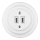 Bohemia-Design - Фарфоровая ретро USB-розетка с рамкой, 2x USB-A, белая