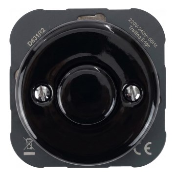 Bohemia-Design - Фарфоровый ретро-диммер без рамки 250V/10A черный