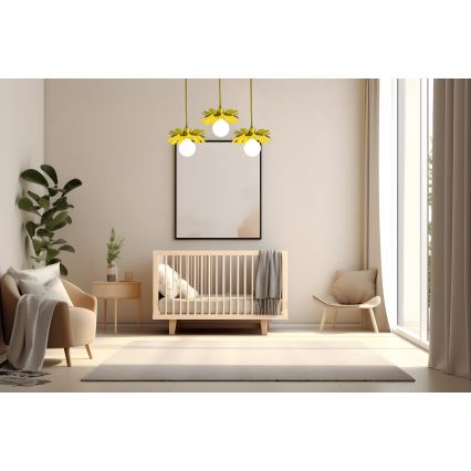Bohemia-Design - Люстра на тросе 1xE27/60W/230V жёлтая