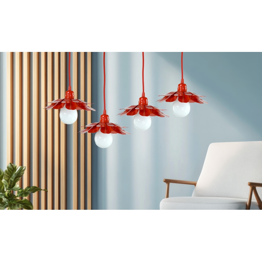Bohemia-Design - Люстра на тросі 1xE27/60W/230V червона