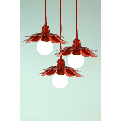 Bohemia-Design - Люстра на тросі 1xE27/60W/230V червона